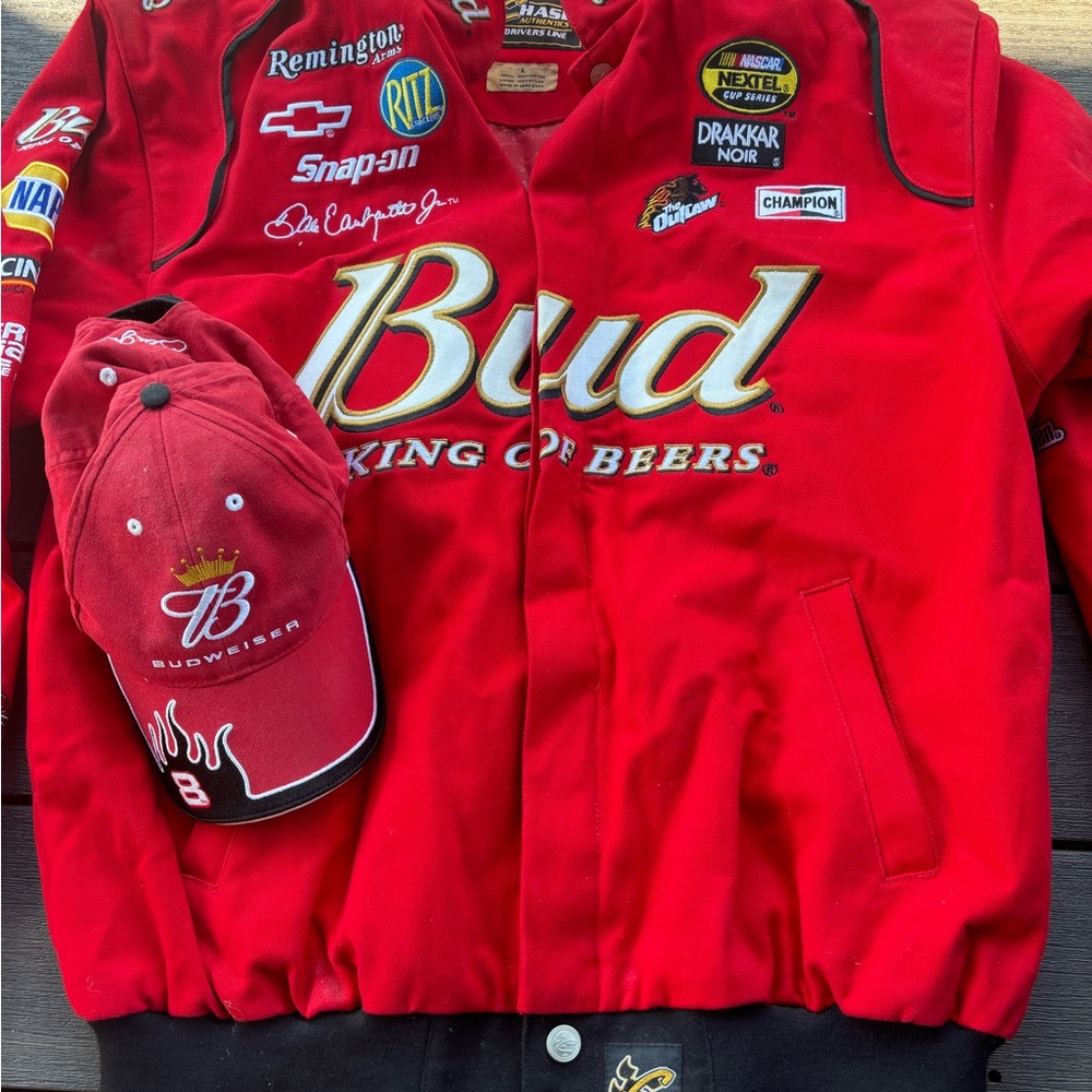 Budweiser NASCAR Red Racing Jacket - Picture 2 of 6